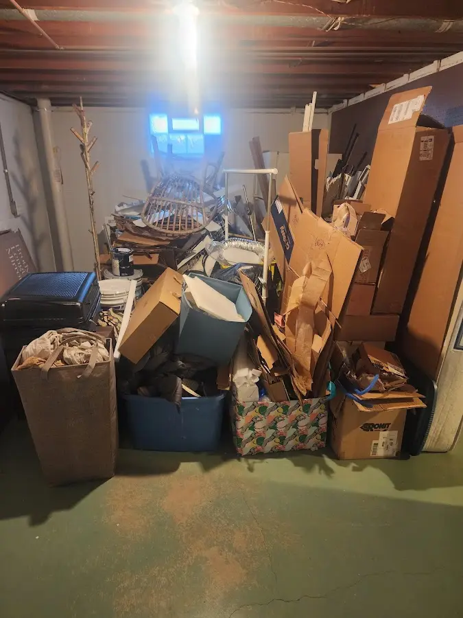 Roll-off dumpster container at job site for 6 Yard Dumpster Rental in Salisbury